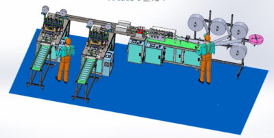 Máy Đóng Gói Khẩu Trang Y Tế Tự Động, Dây Chuyền Chuyên Nghiệp 4 máy đóng gói khẩu trang y tế
