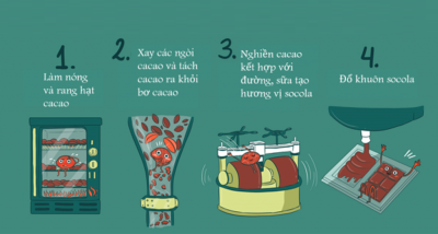quy trình sản xuất socola