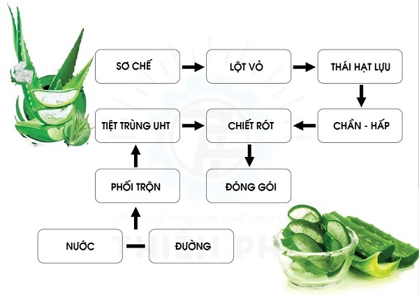 Quy Trình Sản Xuất Nước Nha Đam Quy Mô Công Nghiệp 6 Quy trình sản xuất nước nha đam chi tiết