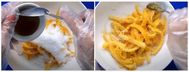 Cách Làm Mứt Vỏ Cam Thơm Ngon, Không Bị Đắng 25 Ướp vỏ cam với đường và mật ong