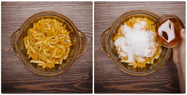 Cách Làm Mứt Vỏ Cam Thơm Ngon, Không Bị Đắng 20 Ướp vỏ cam với đường