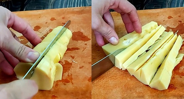 Khía măng hoặc thái mỏng