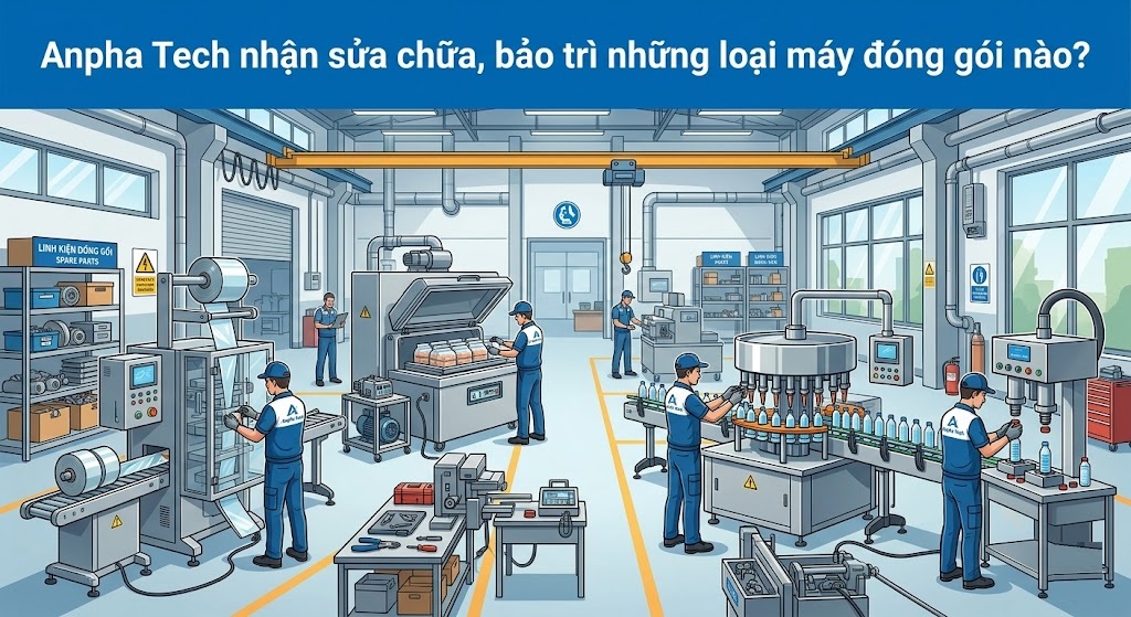 Dịch Vụ Sửa Chữa, Bảo Trì Máy Đóng Gói Chuyên Nghiệp, Uy Tín Tại Anpha Tech 7 Anpha Tech nhận sửa chữa, bảo trì những loại máy đóng gói nào?
