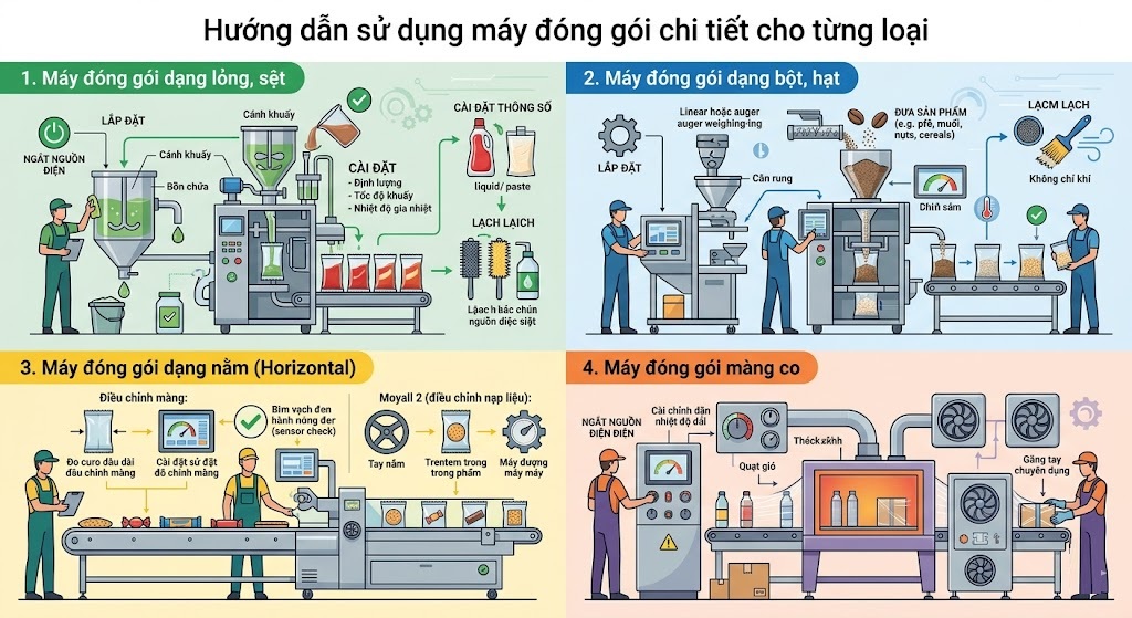 Hướng Dẫn Sử Dụng Máy Đóng Gói An Toàn, Đúng Kỹ Thuật 6 Hướng dẫn sử dụng máy đóng gói chi tiết cho từng loại