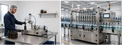 So Sánh Máy Chiết Rót Bán Tự Động Và Tự Động