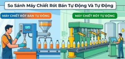 So Sánh Máy Chiết Rót Bán Tự Động Và Tự Động